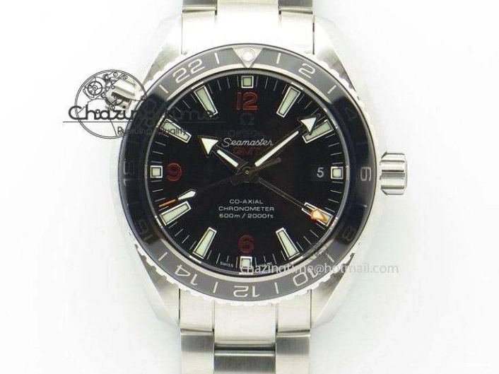 0513 Planet Ocean Master Chrono 45mm SS OM 1:1 Best Edition Black Dial On Orange Rubber Strap A Attractive 8170